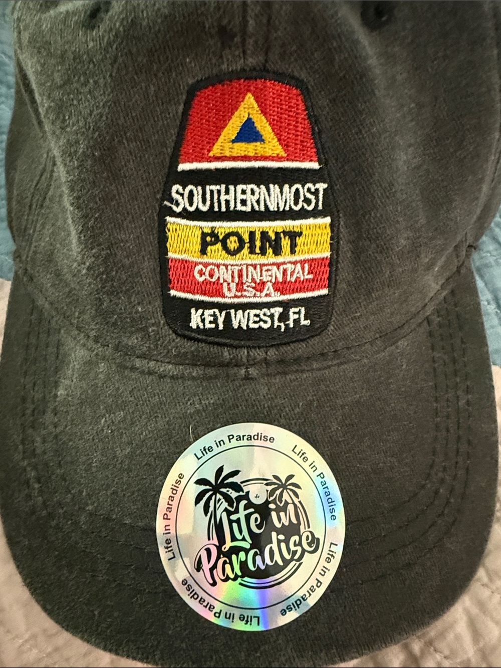 Southernmost Point Key West Patch Baseball Cap - Black